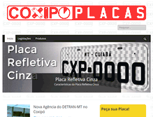 Tablet Screenshot of coxipoplacas.com